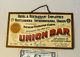 Original Vtg 1930s Tin Sign Hotel Restaurant Bar Union Labor Afofl Bartender