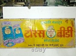 Old Vintage Advertising Iron Tin BIG Bord Signboard Special TARUAS Bidi 36'