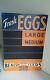 Old Vintage Beacon Feeds Fresh Eggs Advertising Tin Chalkboard