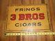 Old Vintage Frings 3 Bros Cigars Tin Advertising Tobacco Sign Original