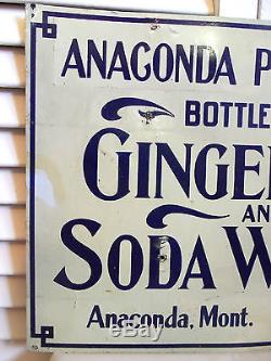 Old Vintage Tin Sign Sarsaparilla Antique Ginger Ale Soda Primitive Steampunk