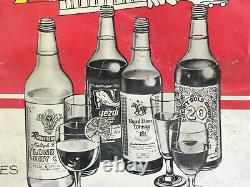 Old Vintage Yezdi Liquors Mysore Rare Adv. Iron Tin Sign Board Collectible