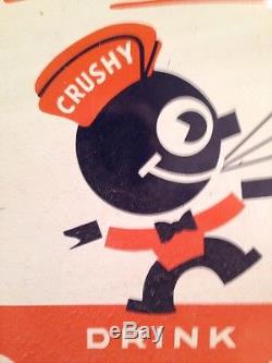 Orange Crush Tin Sign Vintage Crushy
