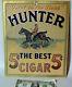 Orig. Antique Vtg C1890s Hunter Cigar Cardboard Tobacco Sign Horse Hunting 12