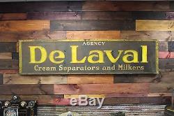 Original DeLaval Tin Smalts Paint Sign -Vintage Farming Dairy etc