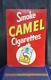Original Smoke Camel Cigarettes Sign Tin Litho Nos Vintage Tobacco Tacker