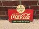 Original Tin Metal Coke Coca Cola Soda Sign Vintage Antique