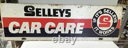 Original Vintage Automotive Car Tin Sign Selleys Car Care Display Metal Sign -AF