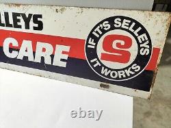 Original Vintage Automotive Car Tin Sign Selleys Car Care Display Metal Sign -AF