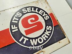 Original Vintage Automotive Car Tin Sign Selleys Car Care Display Metal Sign -AF