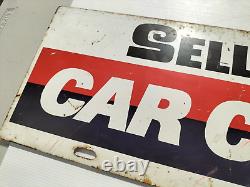 Original Vintage Automotive Car Tin Sign Selleys Car Care Display Metal Sign -AF