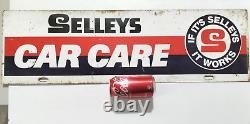 Original Vintage Automotive Car Tin Sign Selleys Car Care Display Metal Sign -AF