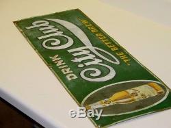 Original Vintage Drink City Club, Better Brew, Beer Tin Sign