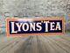 Original Vintage Lyons Tea Old Advertising Large Metal Tin Sign