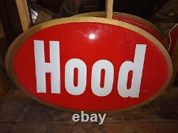 Original Vintage Metal H. P Hood Milk Sign 48 x 30 x ¼ (see description!)