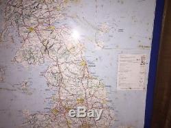 Original Vintage Michelin Metal Tin UK Road Map Garage Sign Retro