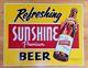 Original Vintage Sunshine Brewing Co. Tin Beer Advertising Sign Reading Pa 27x21