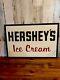 Original Vintage C. 1950s-1960s Hershey Ice Cream Farm Cow Milk Dairy Tin Sign