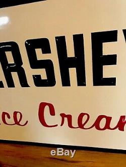 Original Vintage c. 1950s-1960s Hershey Ice Cream Farm Cow Milk Dairy Tin Sign