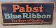 Pabst Blue Ribbon Tin Lithograph Barback Sign Vintage 1930s Rare Milwaukee Wi