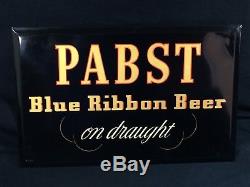 Pabst Blue Ribbon Beer Sign Tin Over Cardboard PBR Vintage