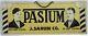 Pastum J. Sarubi Co Barber Shop Tin Vintage Sign