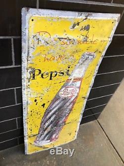 Pepsi Genuine Vintage Australian Tin Sign Milk Bar Standard Industries
