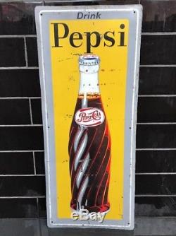 Pepsi Vintage Australian Tin Sign Made By Standard Industries Sydney Milk Bar