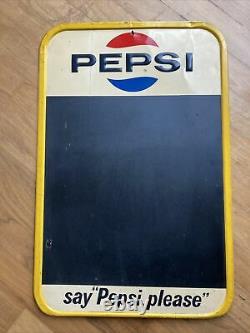 Pepsi Vintage Tin Sign Lunch Board Say Pepsi Please M-167