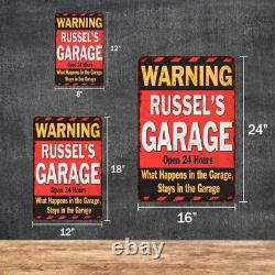 Personalized Garage Metal Sign Vintage Man Cave Bar Wall Décor Gift 108120030001