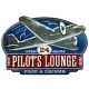 Pilot's Lounge Embossed Tin Sign Retro Aviation Wall Art Large Pilot Loun