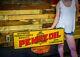 Rare 1930s Vintage Pennzoil Motor Oil Old Gas Station Tin Tacker Sign Clean