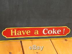 RARE Original Vintage 1959 Coca Cola Canadian Tin Menu Board Sign EX Condition