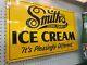 Rare Vtg Original Smith's Model Dairy Ice Cream Embossed Tin Advertising Sign