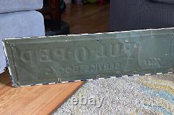 RARE Vintage 1960s Full-O-Pep Feed Embossed Tin Sign