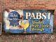 Rare Vintage 1960s Pabst Blue Ribbon Beer Tin Metal Sign Beer Large 4ft X 8ft
