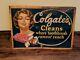 Rare Vintage Early 1920s Colgates Dealer Advertising Store Display Sign-tin