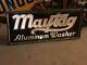 Rare Vintage Original Early Maytag Aluminum Washer Sign Punched Tin 1920's Old