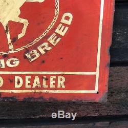 RARE Vintage ROOF LAWN MOWERS Authorized Tin DEALER Advertising Metal SIGN