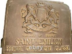 RARE Wall Sign Wine Plaque Chateau Grand Cru Classé Saint Emilion France 20x16