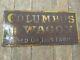 Rare International Ih Columbus Wagons Embossed Tin Tacker Sign Farm Vintage Old