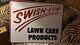 Rare Large Vintage Swisher Lawn Care Products Metal Hanging Sign. Excellent