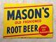 Rare Original Vintage 27 Mason's Root Beer Tin General Store Advertising Sign