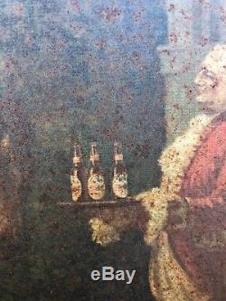 Rare Pre Prohibition Sterling Beer Tin Litho Vintage Sign Evansville Indiana