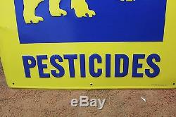Rare Swift Gold Bear Pesticides embossed tin metal vintage advertising sign