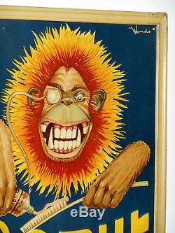 Rare Vintage 1920 Toothbrush! TIN sign very RAR look Gorill