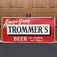 Rare Vintage 1947 Trommers Beer Large 70 Embossed Tin Brewery Advertising Sign