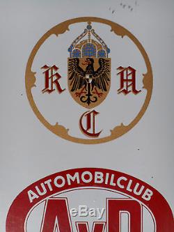 Rare Vintage 1955 GERMAN AUTOMOBILCLUB tin sign very RAR