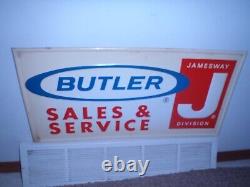 Rare Vintage Advertising Butler Jamesway Sales & Services Tin Sign