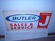 Rare Vintage Advertising Butler Jamesway Sales & Services Tin Sign
